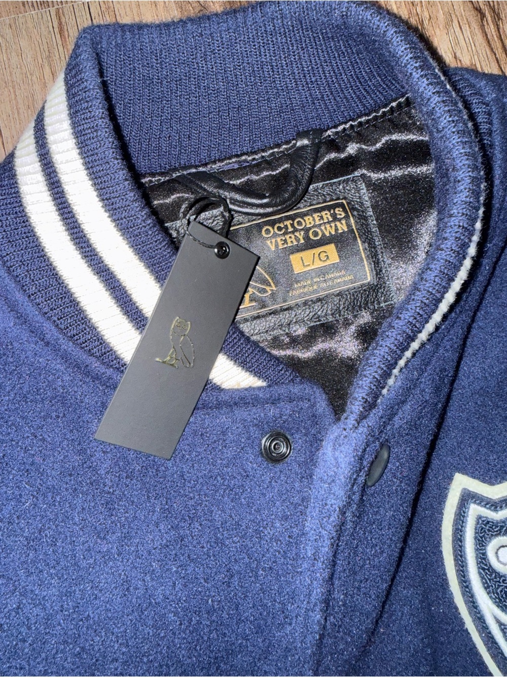 Octobers Very Own Navy Wool Jacket Coat